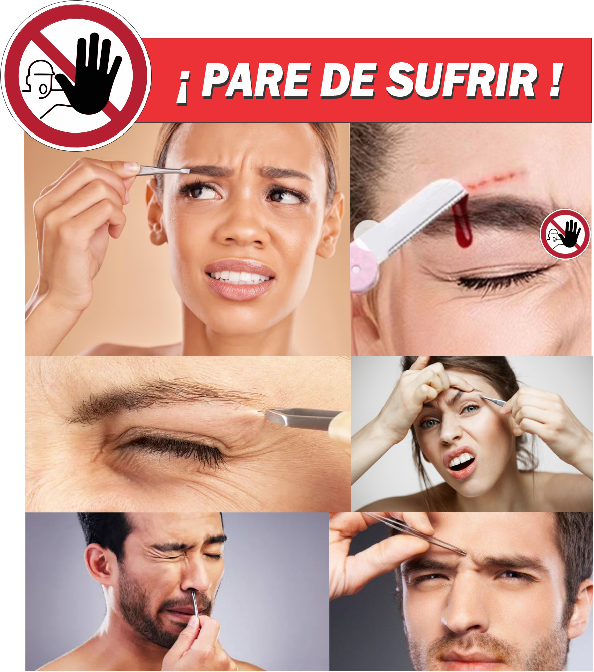 Depilador de Cejas, Labio, Barbilla, Mejillas, Nariz y sin Dolor.